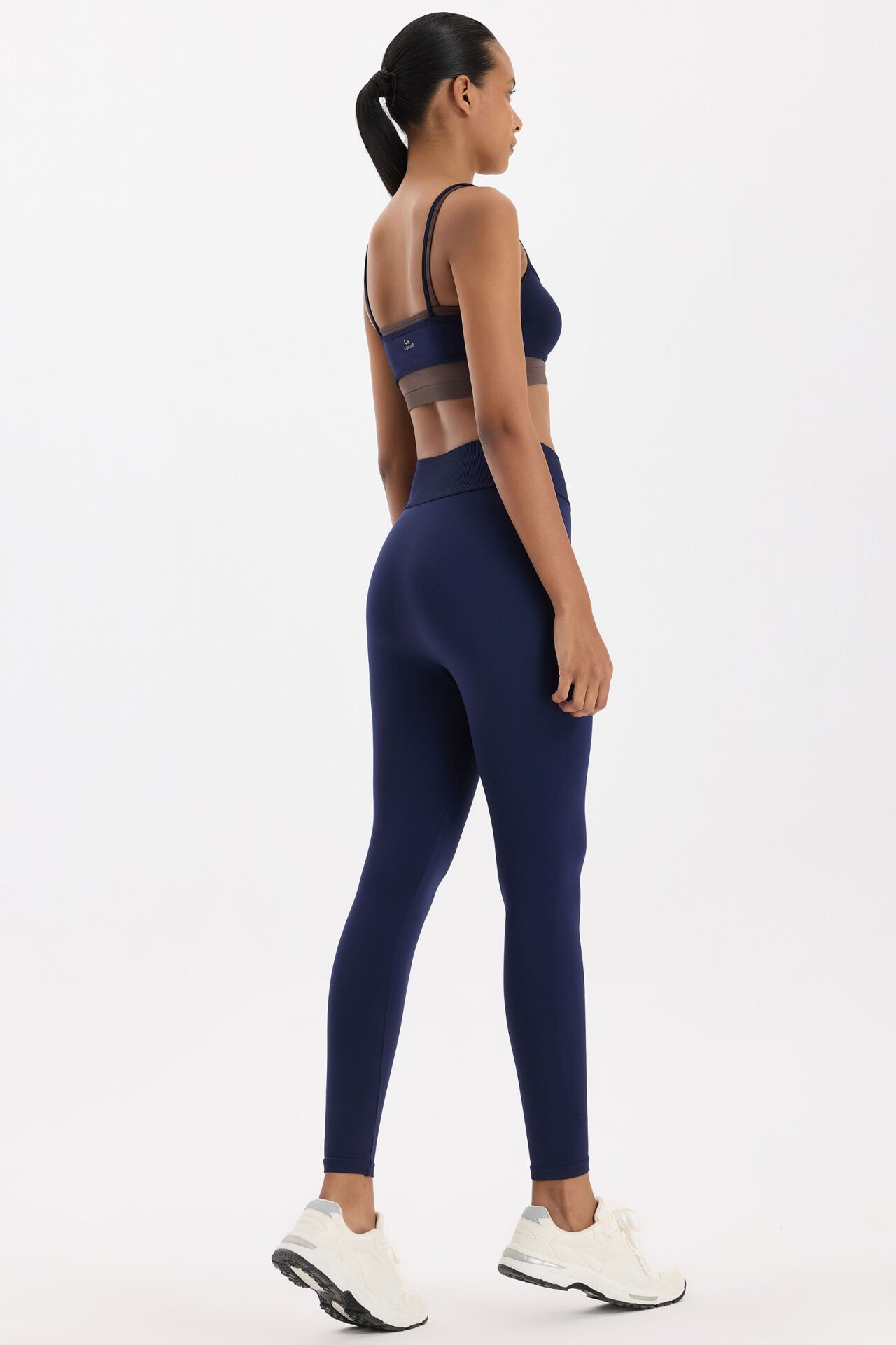 Oval Kemer Tasarımlı Toparlayıcı Tayt Oxford Blue