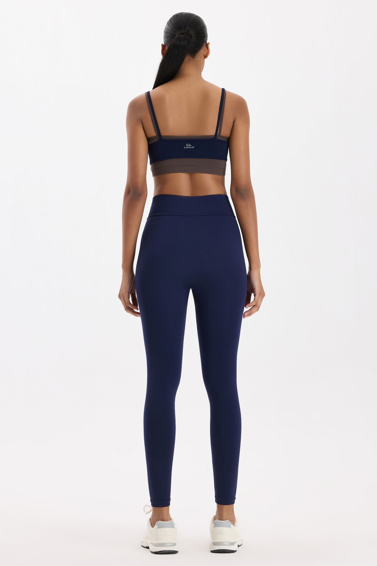 Oval Kemer Tasarımlı Toparlayıcı Tayt Oxford Blue