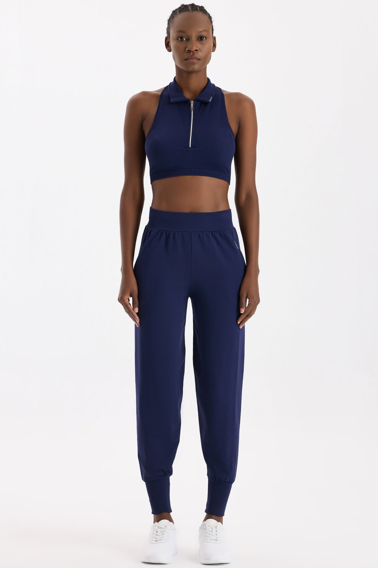 Cepli Dikişsiz Jogger Pantolon Oxford Blue