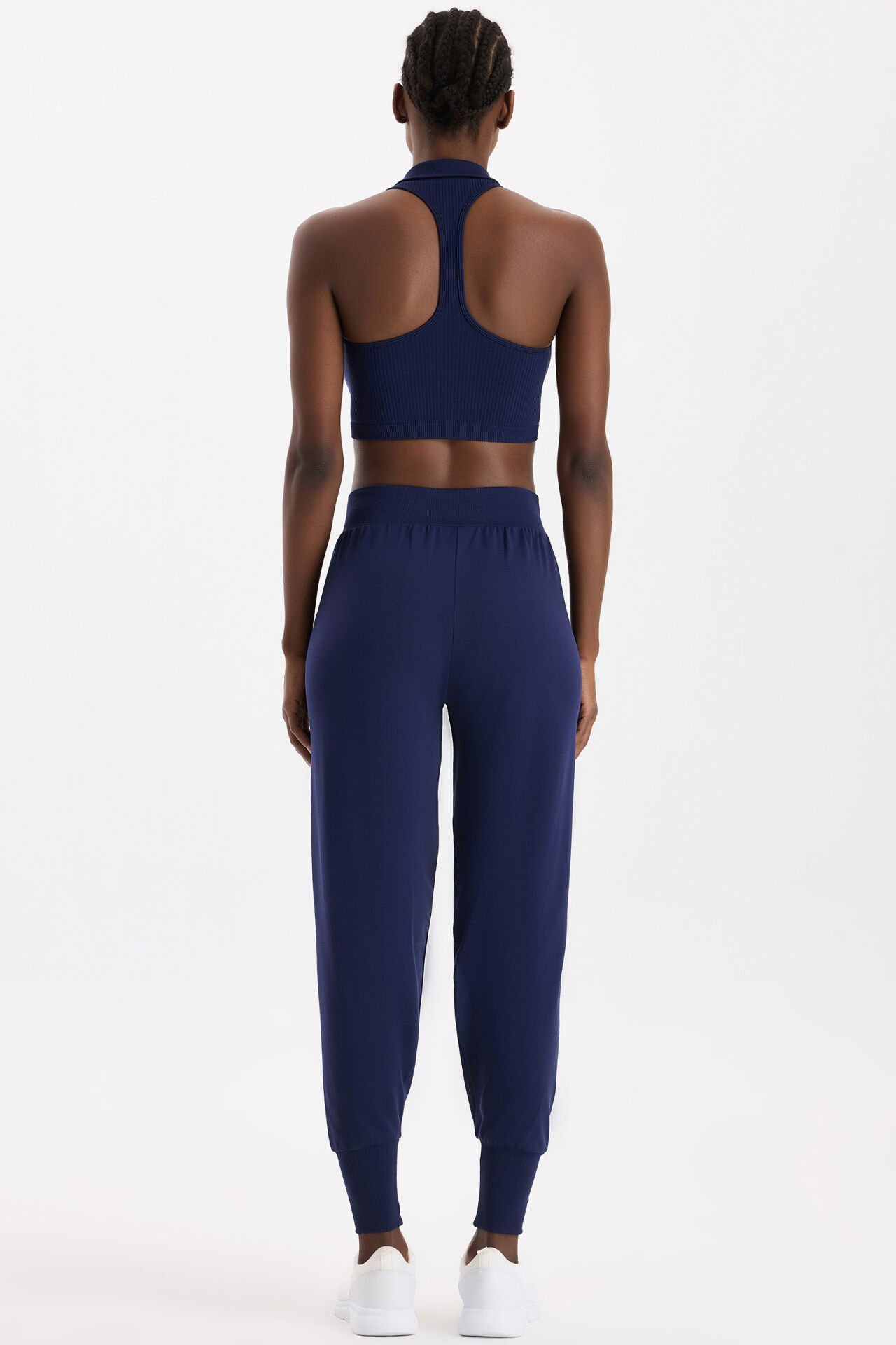 Cepli Dikişsiz Jogger Pantolon Oxford Blue