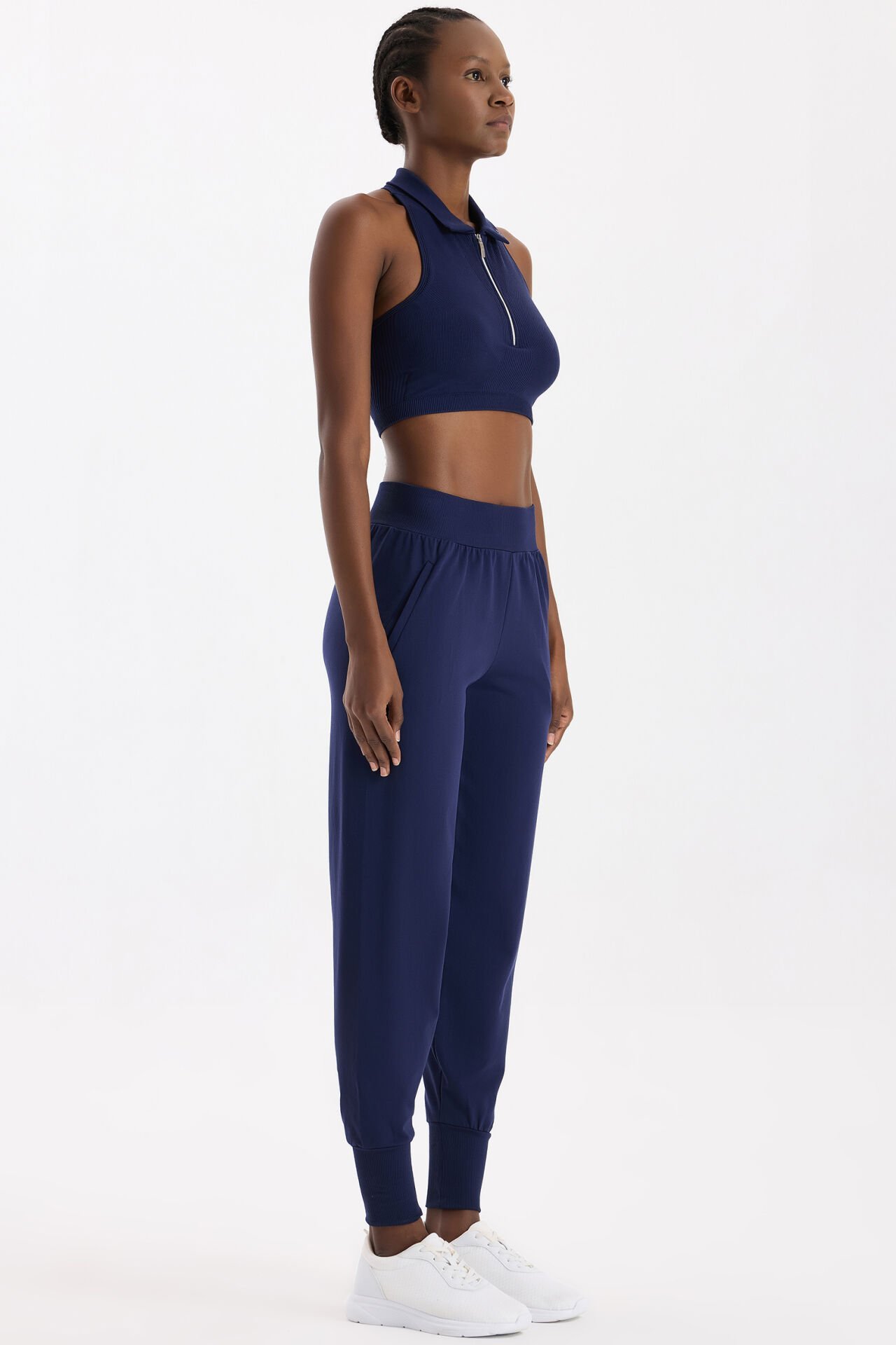 Cepli Dikişsiz Jogger Pantolon Oxford Blue