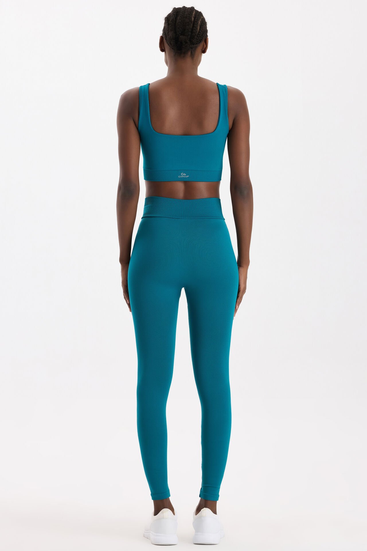 Oval Kemer Tasarımlı Toparlayıcı Tayt Milenyum Yeşili