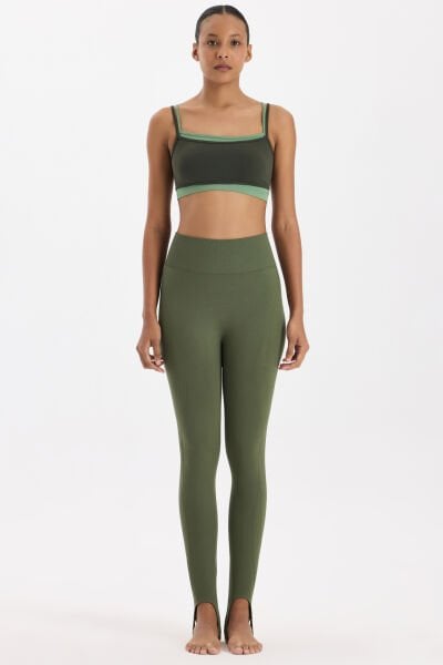 Füzo Toparlayıcı Tayt Koyu Yaprak Yeşili