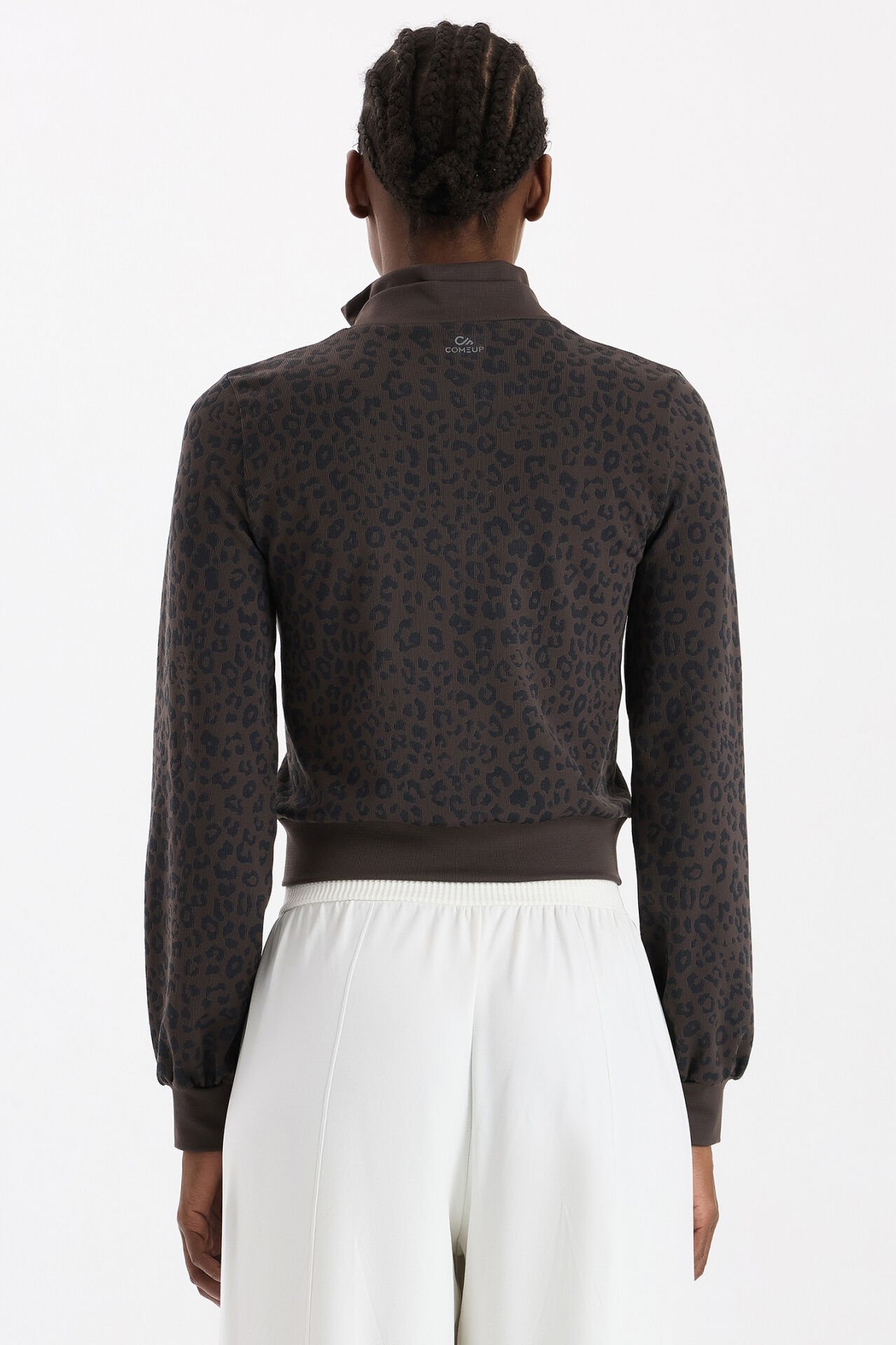 Bomber Ceket Leopar Desenli Kakao Dansı