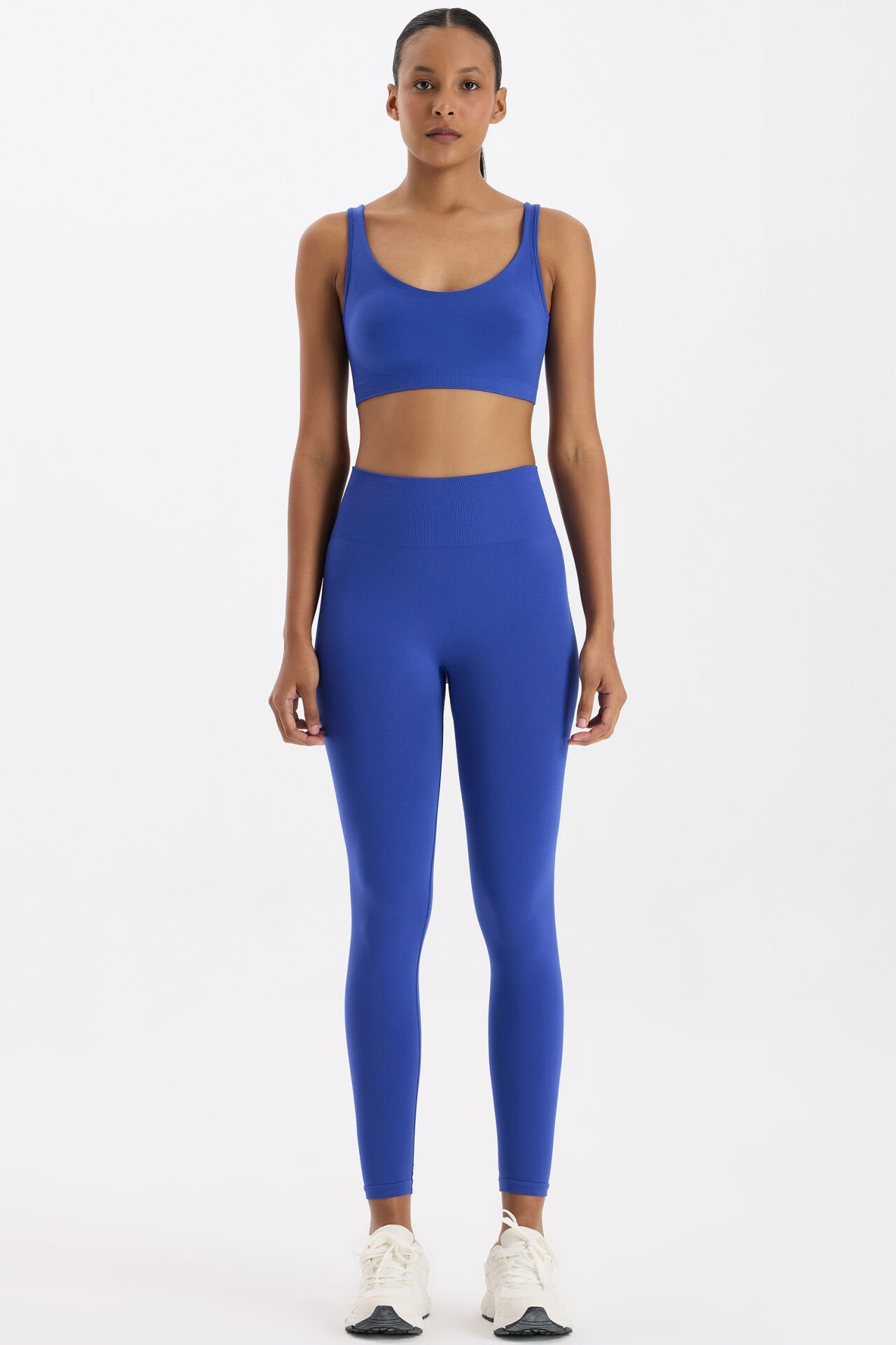 Basic Spor Hafif Tayt Cobalt