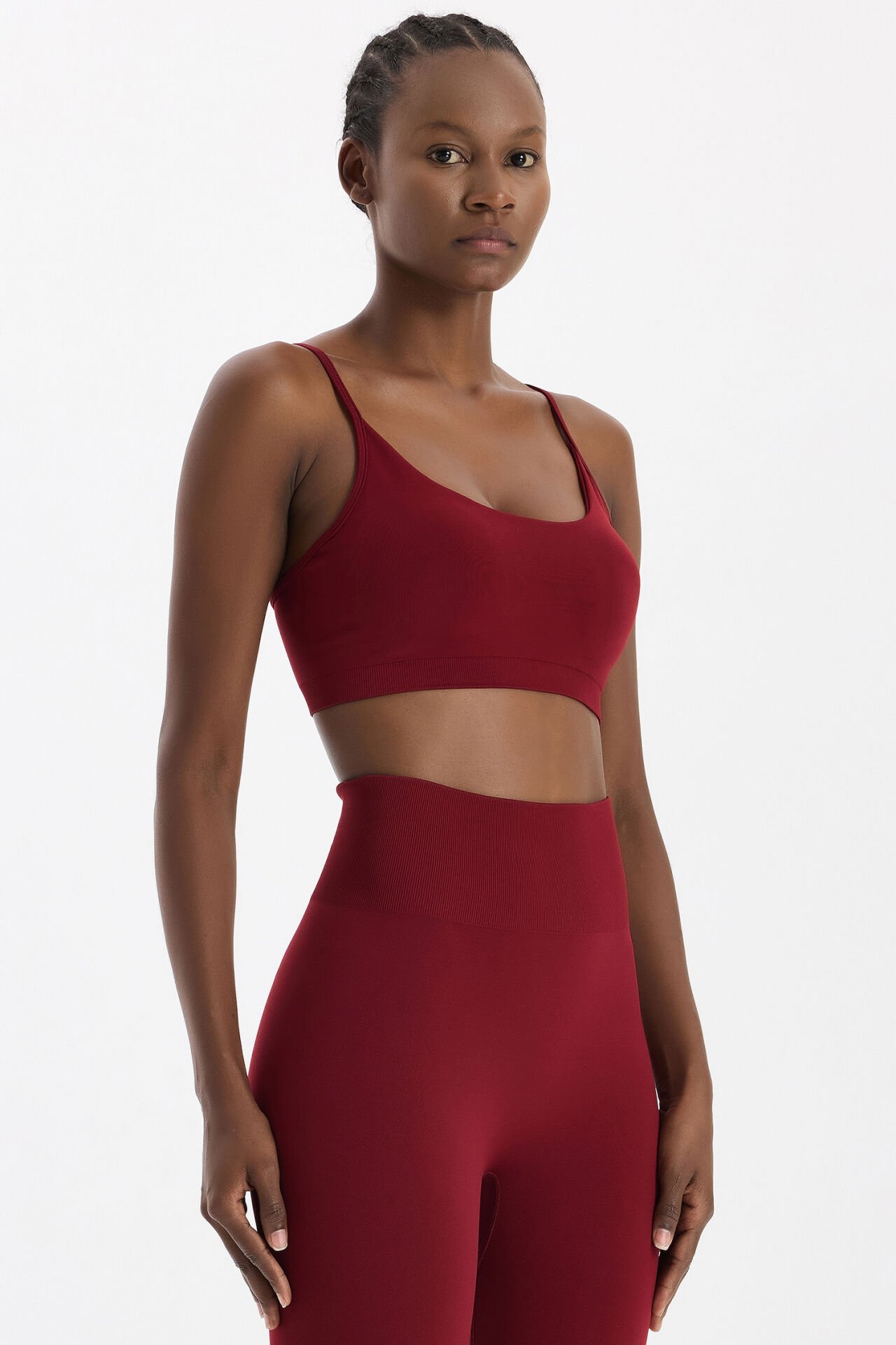 Ayar Askılı Pedli Sporcu Sütyeni Scarlet Kırmızısı