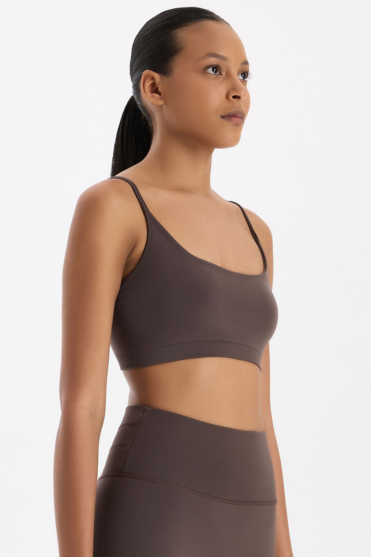 Ayar Askılı Pedli Sporcu Sütyeni Kakao Dansı