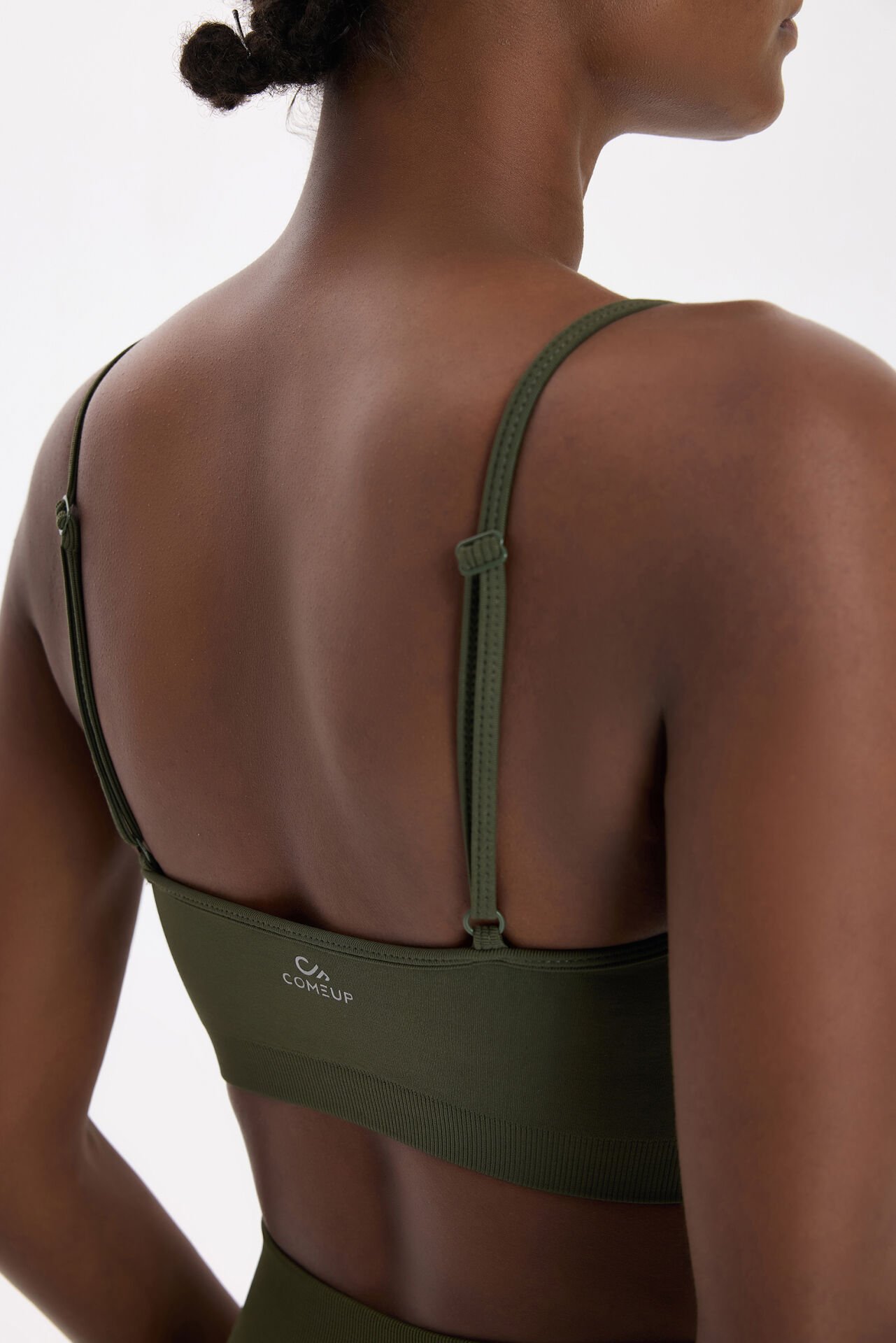 Ayar Askılı Pedli Sporcu Sütyeni Koyu Yaprak Yeşili