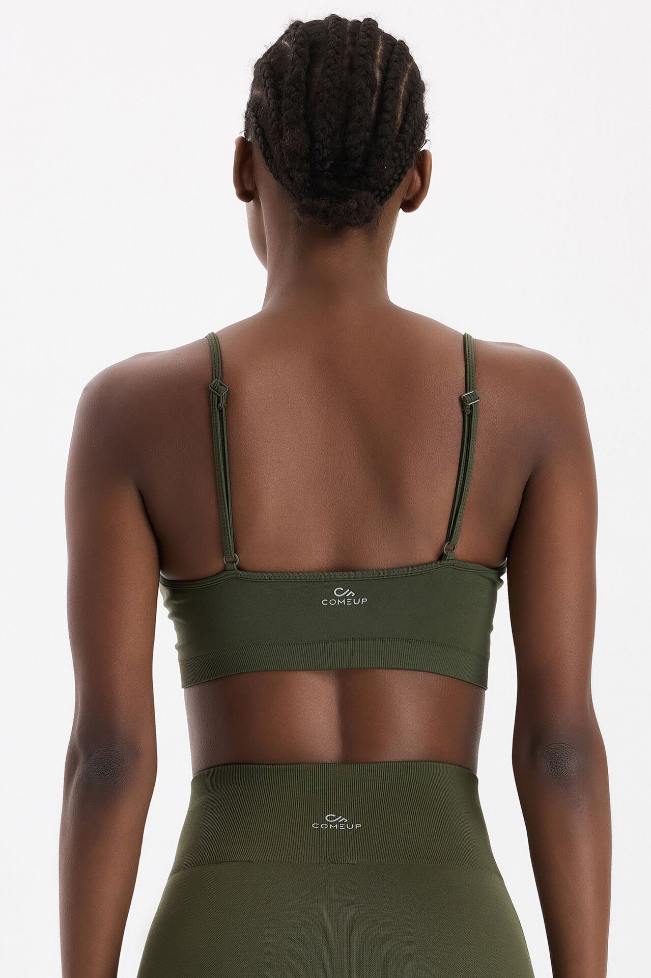 Ayar Askılı Pedli Sporcu Sütyeni Koyu Yaprak Yeşili