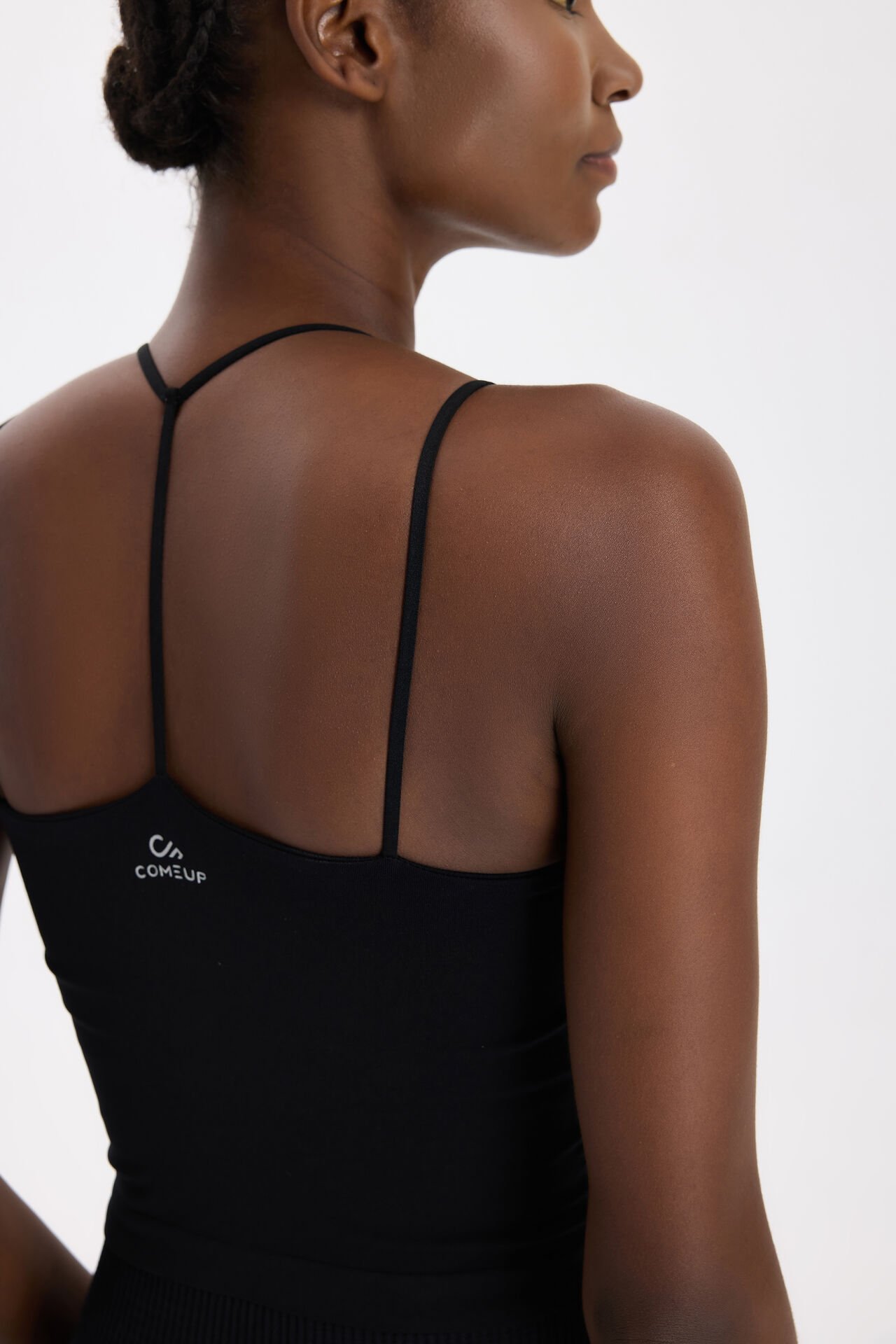 Çift İp Askılı Pedli Atlet Siyah