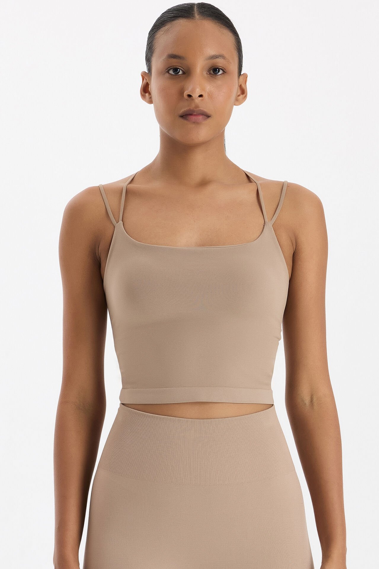 Çift İp Askılı Pedli Atlet Vizon