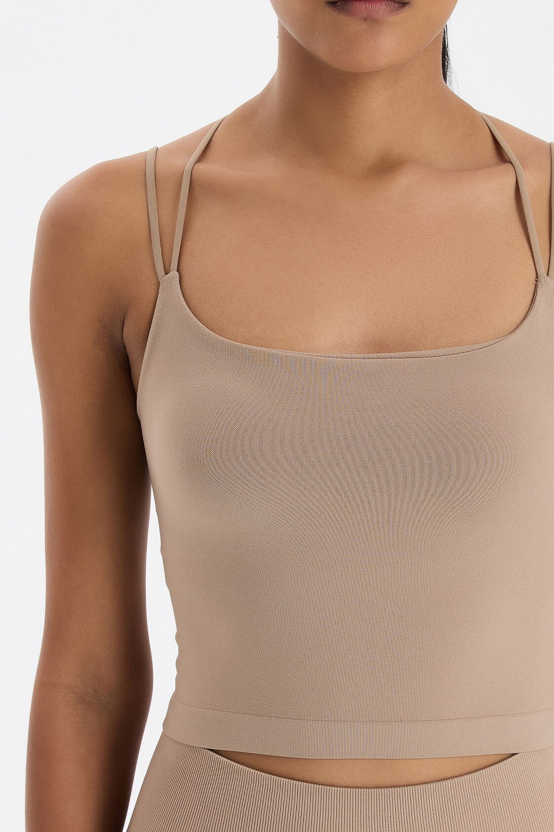 Çift İp Askılı Pedli Atlet Vizon