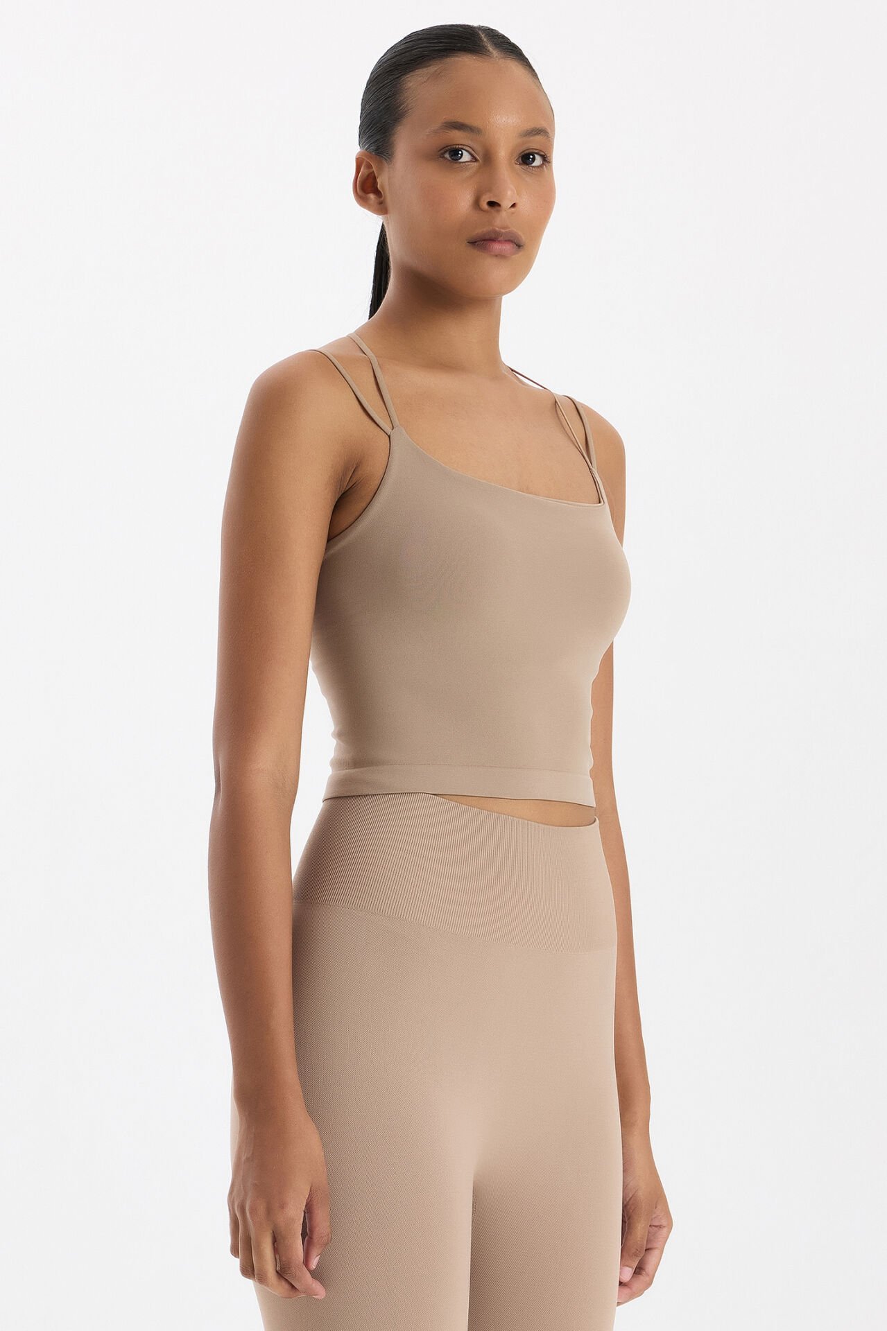 Çift İp Askılı Pedli Atlet Vizon