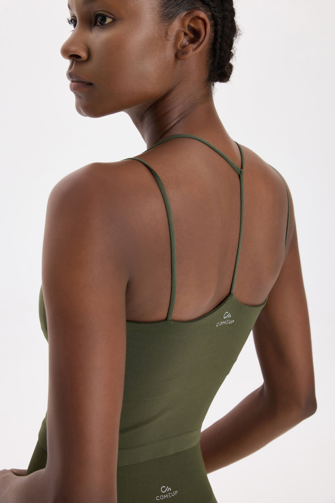 Çift İp Askılı Pedli Atlet Koyu Yaprak Yeşili