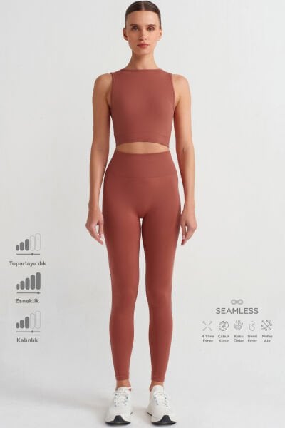 Basic Spor Hafif Tayt Kil Kırmızısı