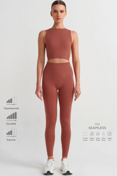 Basic Spor Hafif Tayt Kil Kırmızısı