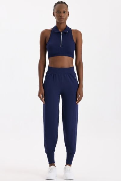 Cepli Dikişsiz Jogger Pantolon Oxford Blue