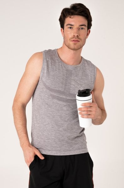 Erkek Spor Atlet Gri Melanj