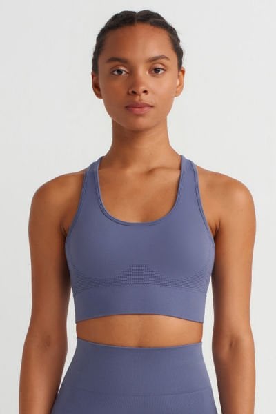 Jakarlı Sporcu Sütyeni Kılıçbalığı Mavi