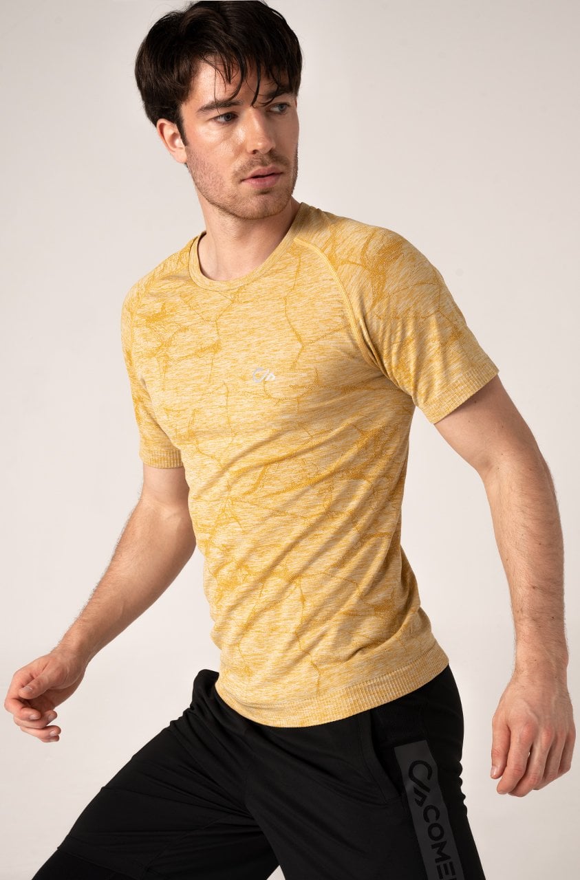 Erkek Spor Tişört Hardal