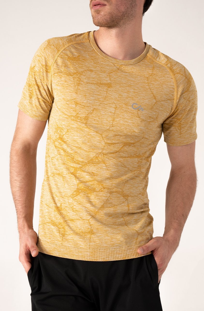 Erkek Spor Tişört Hardal