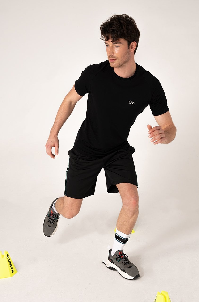 Erkek Antrenman Tişörtü Siyah