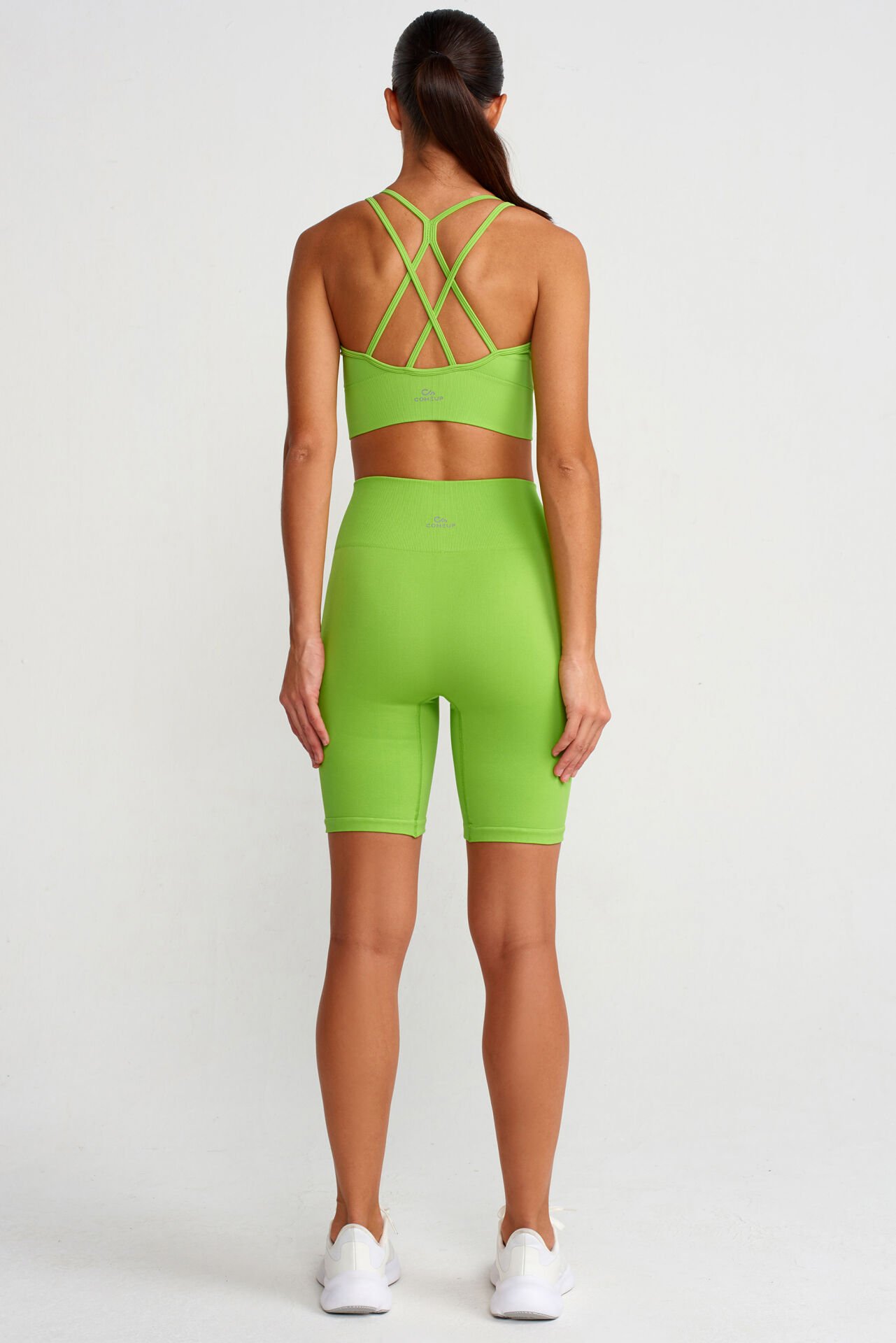 Toparlayıcı Biker Şort Egzotik Yeşil