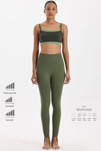 Füzo Toparlayıcı Tayt Koyu Yaprak Yeşili