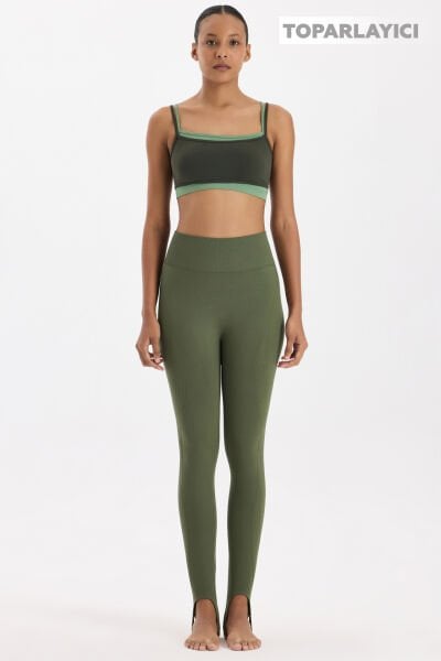 Füzo Toparlayıcı Tayt Koyu Yaprak Yeşili