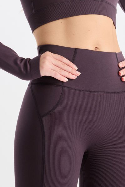 Yüksek Bel Dikiş Detaylı Push Up Tayt İtalyan Eriği