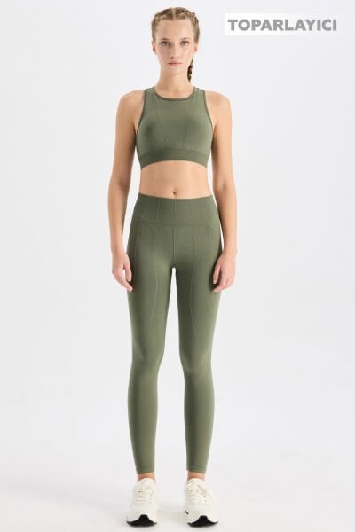 Kabartma Çizgili Toparlayıcı Tayt İguana