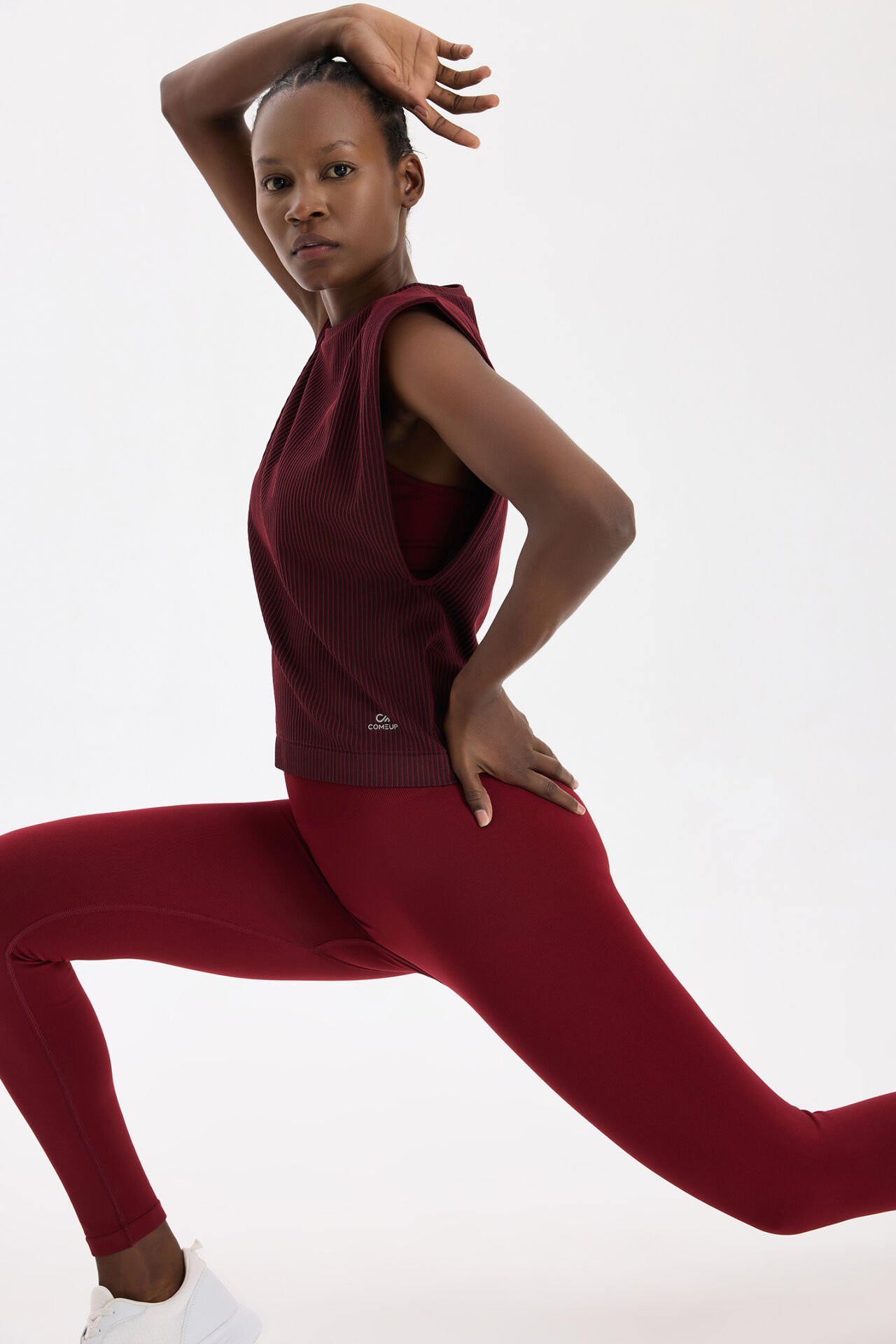 Fitilli Kolsuz Tişört Kestane Bordo