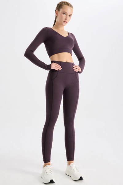 V Yaka Ekstra Soft Crop Top İtalyan Eriği