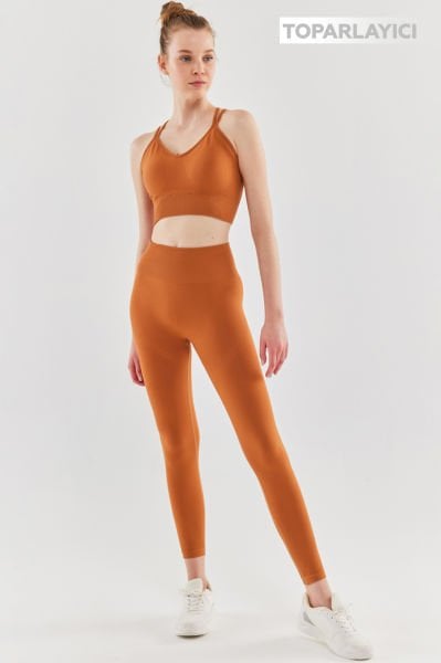 Dikişsiz Toparlayıcı Tayt Sudan Brown