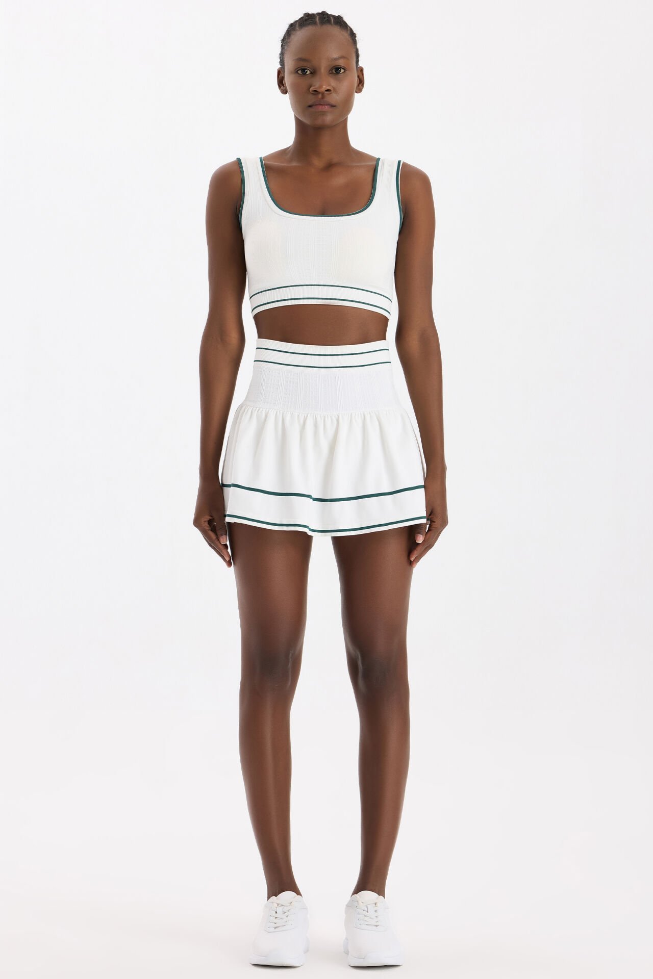 Şortlu Tenis Eteği Kırık Beyaz