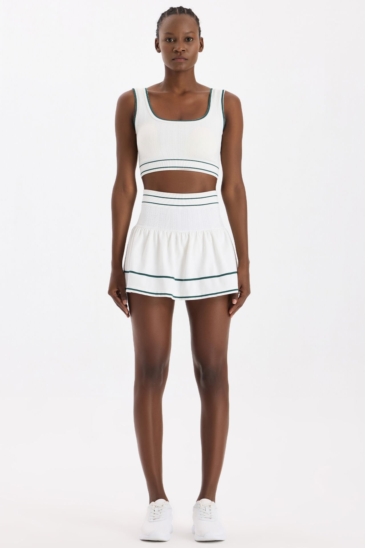 Şortlu Tenis Eteği Kırık Beyaz