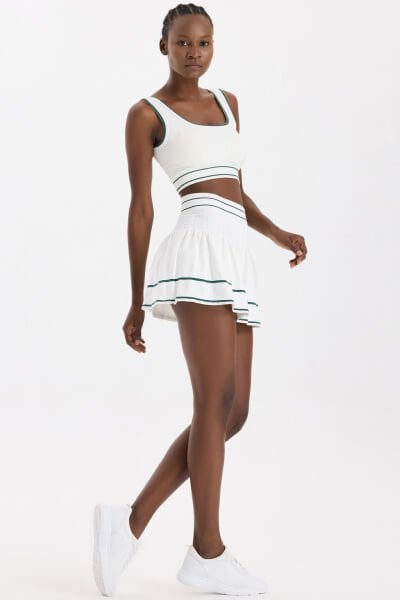 Şortlu Tenis Eteği Kırık Beyaz