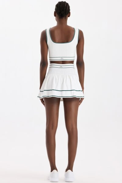 Şortlu Tenis Eteği Kırık Beyaz
