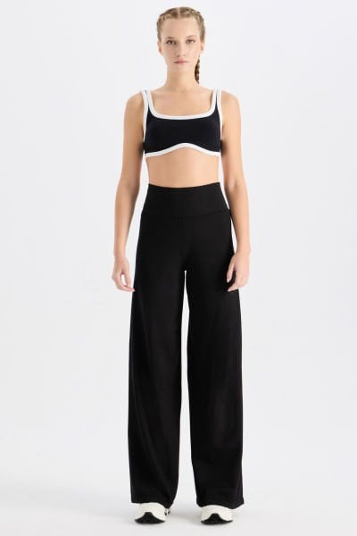Dikişsiz Spor Pantolon Siyah