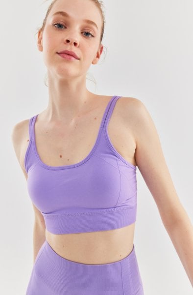 Çift Askılı Sporcu Sütyeni Leylak