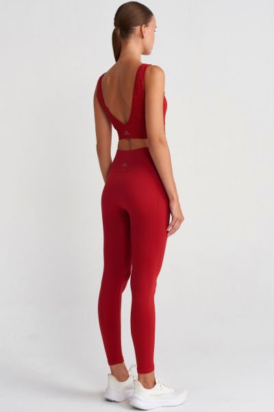 Basic Spor Hafif Tayt Kırmızı