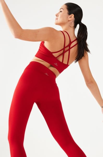 İnce Askılı Spor Sütyen Kırmızı