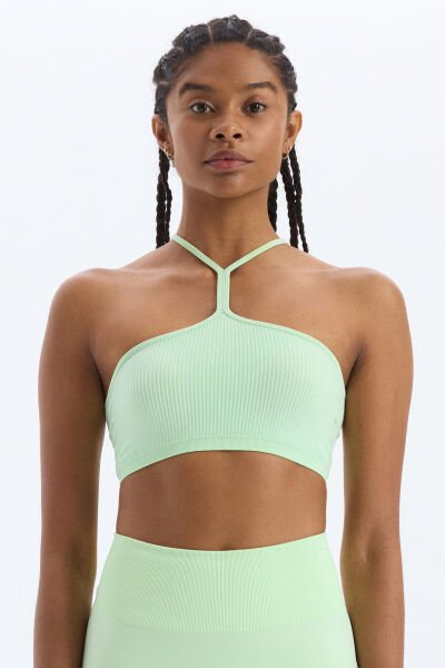 Boyun Askılı Sporcu Sütyeni Buz Yeşili