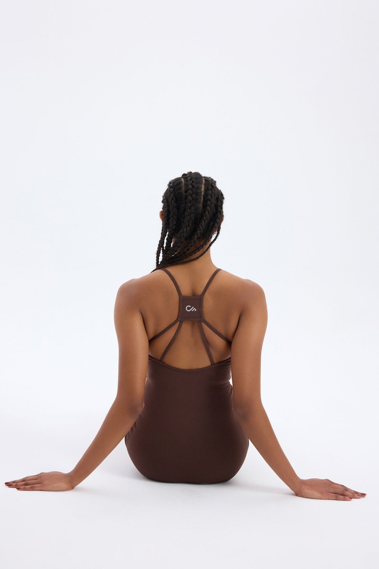 İp Askılı Sırtı Çapraz Detaylı Şort Tulum Kakao Kahve