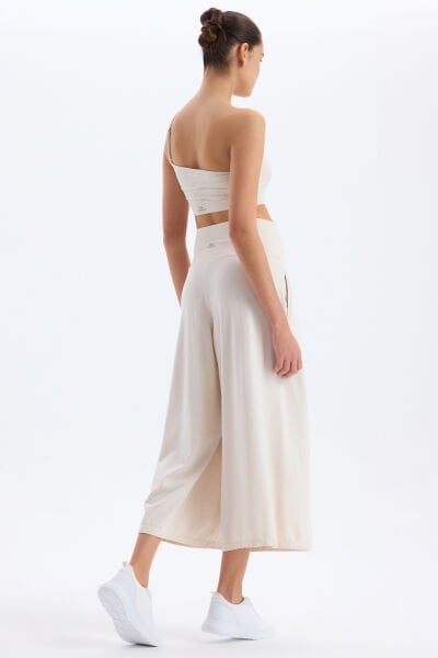 Cepli Culotte Pantolon Titan Beyazı