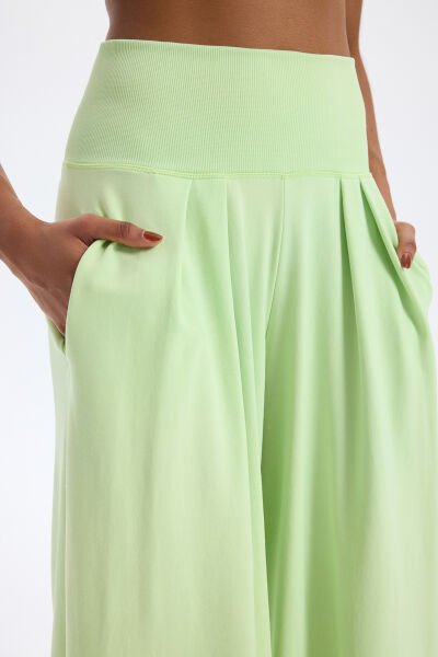 Cepli Culotte Pantolon Buz Yeşili