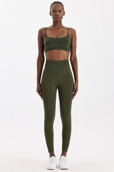 Toparlayıcı Tayt Koyu Yaprak Yeşili