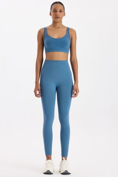 Toparlayıcı Tayt Kozmoz Mavi