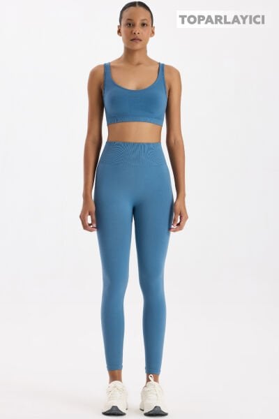 Toparlayıcı Tayt Kozmoz Mavi