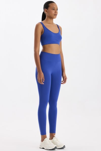 Basic Spor Hafif Tayt Cobalt